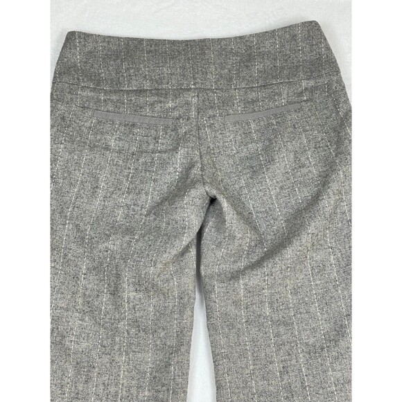 Cidra Pants Womens Size 2 (29x30) Wide Leg Mid Rise Wool Gray Striped Dressy - Picture 5 of 10